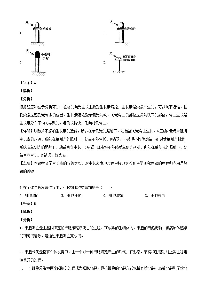 2019届浙江省绍兴市高三高三模拟生物试题（3月份）（解析版）第2页