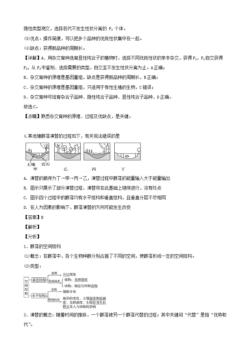 2019届浙江省绍兴市一中高三下学期一模考试生物试题（解析版）03