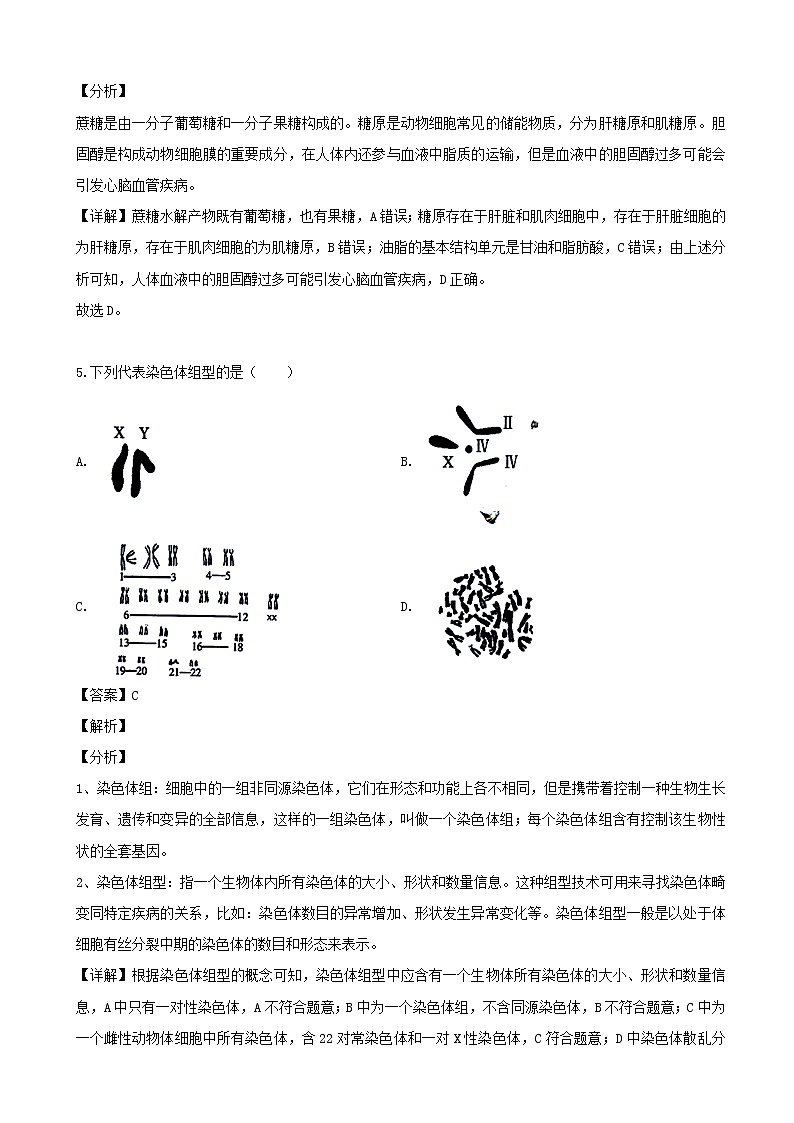 2019届浙江省温州市高三第一次模拟考试生物试题（解析版）03