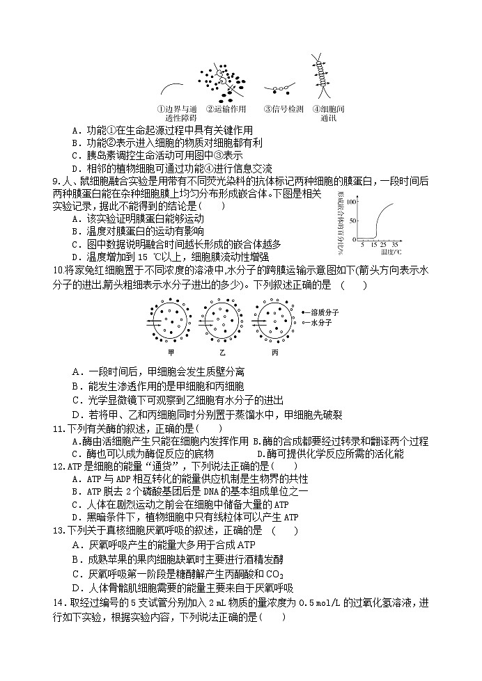 2019届陕西省宝鸡市宝鸡中学高三上学期模拟考试（一）（10月） 生物（B）（word版）02
