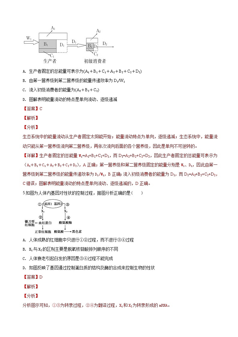 2019届陕西省高三下学期高考二模生物试卷（解析版）03