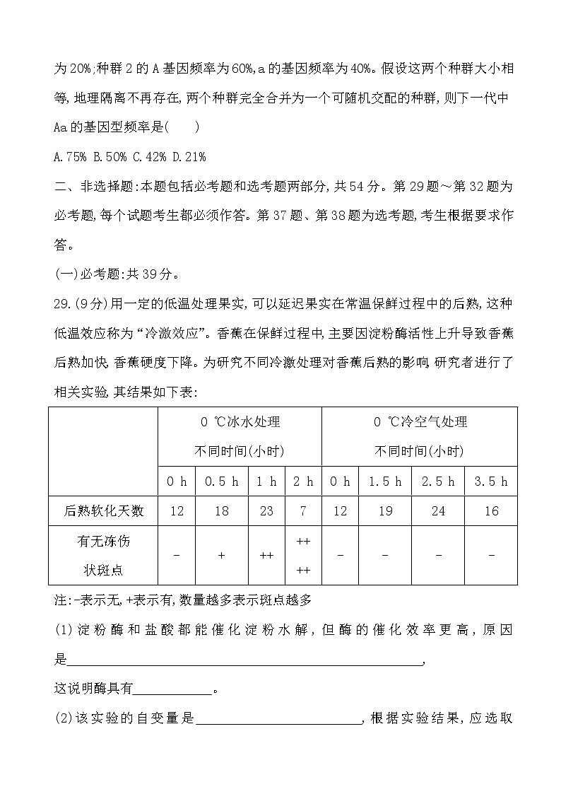 2019届全国高考生物复习高考仿真冲刺卷(六)（解析版）第3页