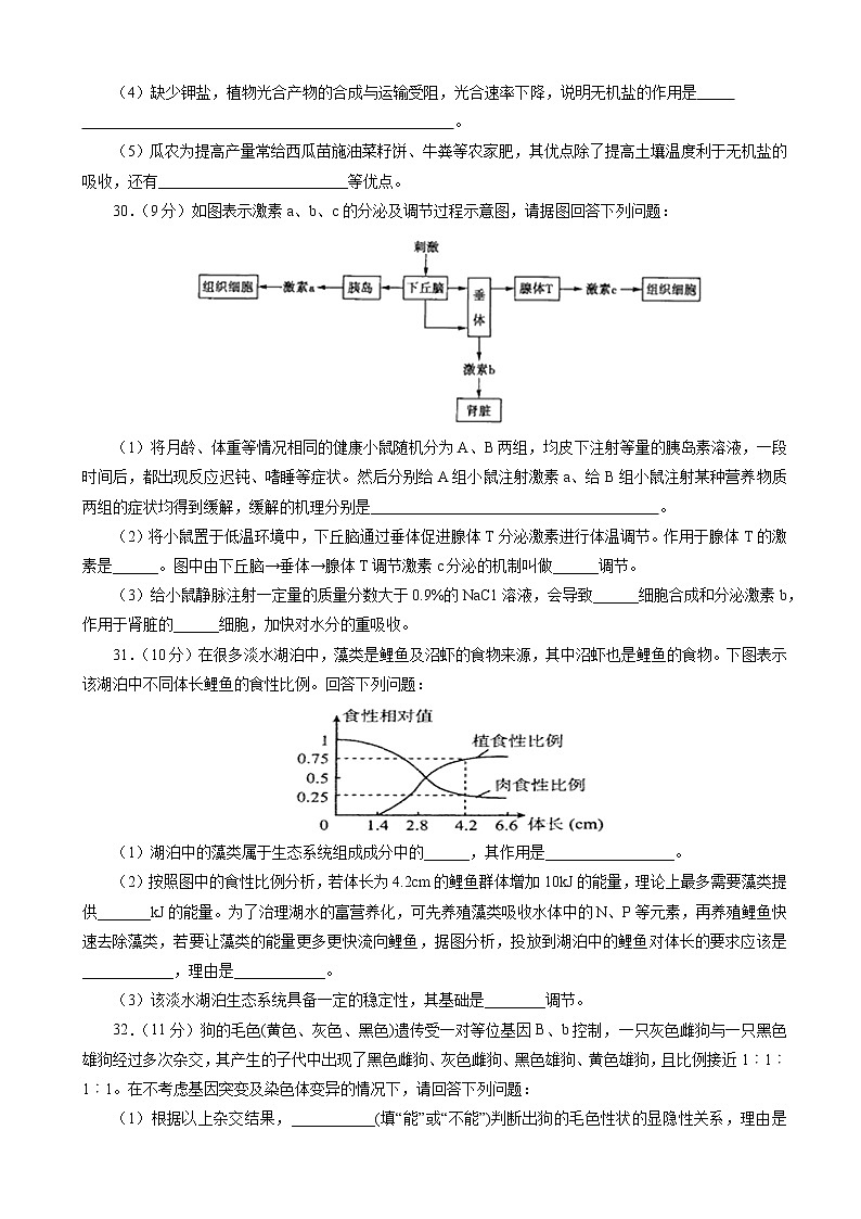 2019届全国普通高中高三5月信息卷 生物（三）（解析版）03