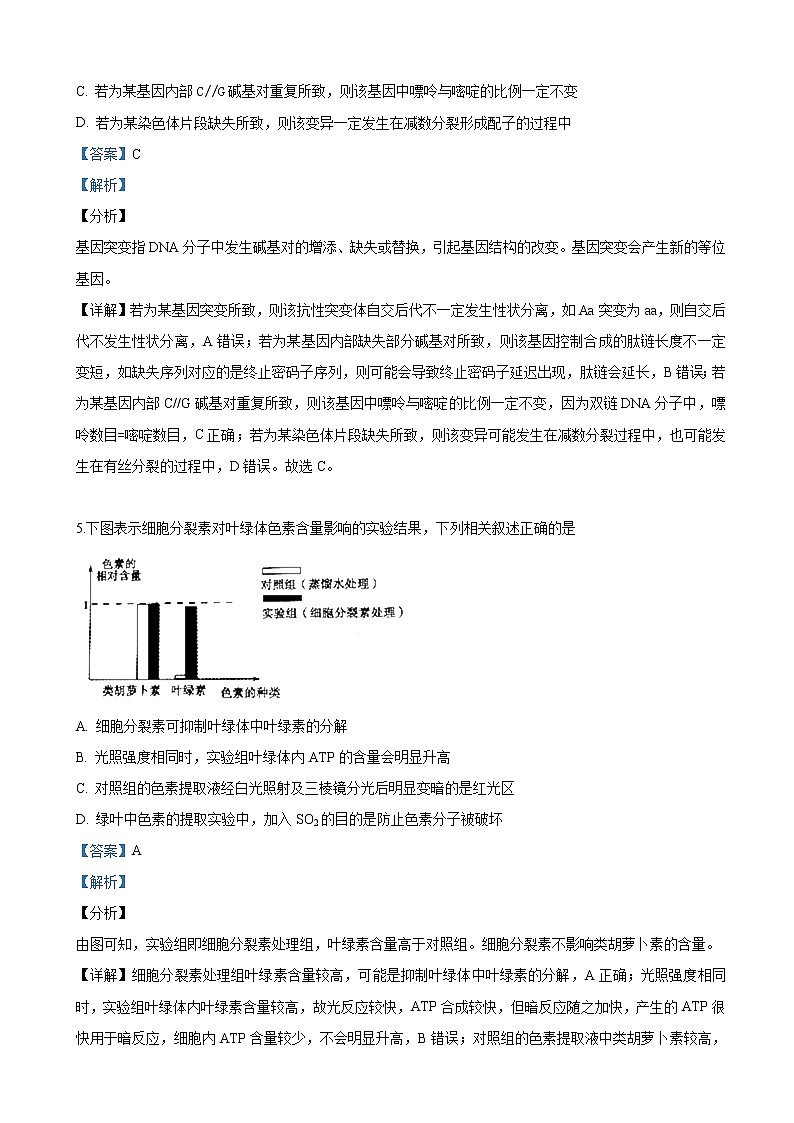 2019届山东省聊城市高三二模考试理科综合试卷（解析版）03