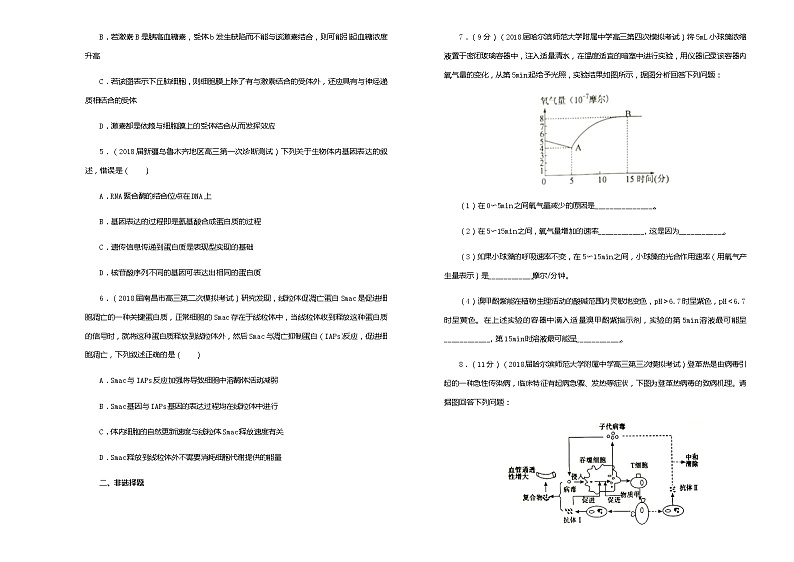 2019届吉林省松原市高中高三上学期第一次模拟考试卷 生物（解析版）02