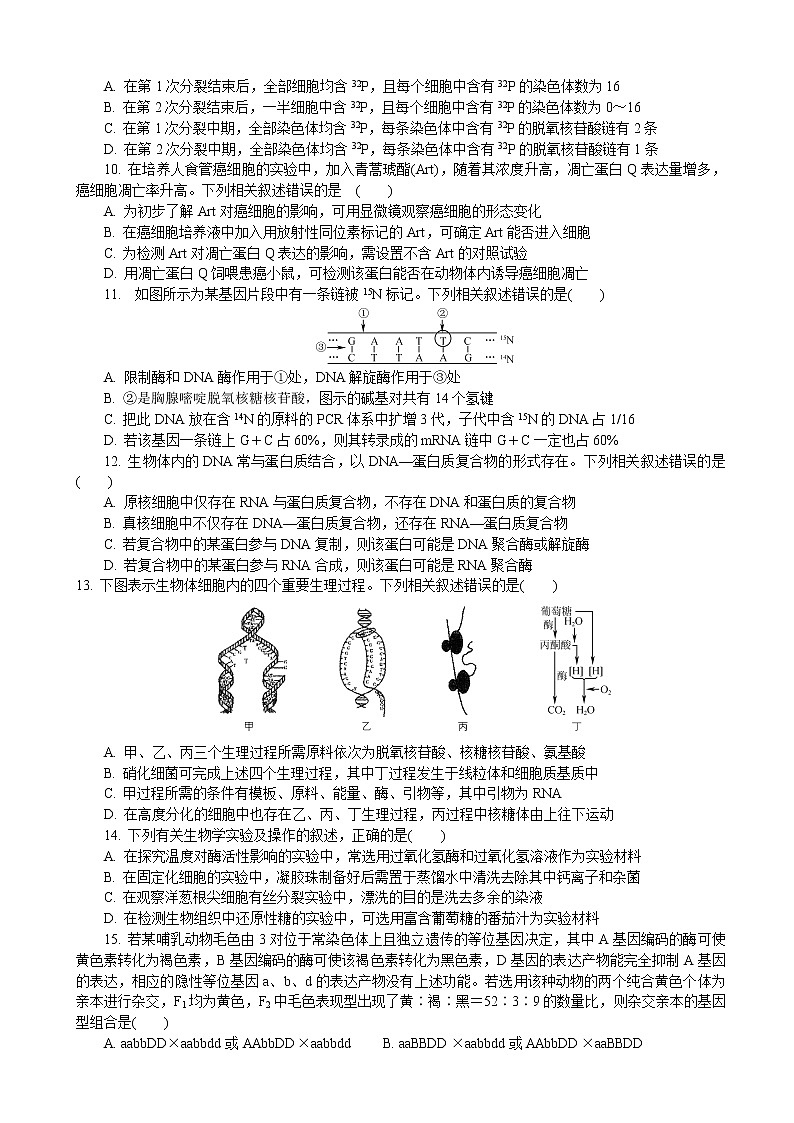 2019届江苏省南京师大附中高三最后一卷（5月） 生物 word版03