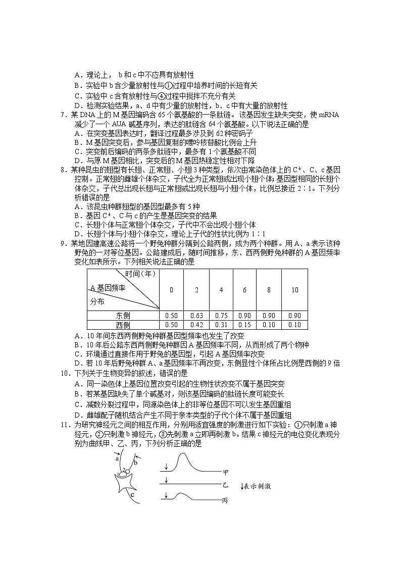 2019届江苏省扬州中学高三考前最后一卷（5月） 生物（word版）02