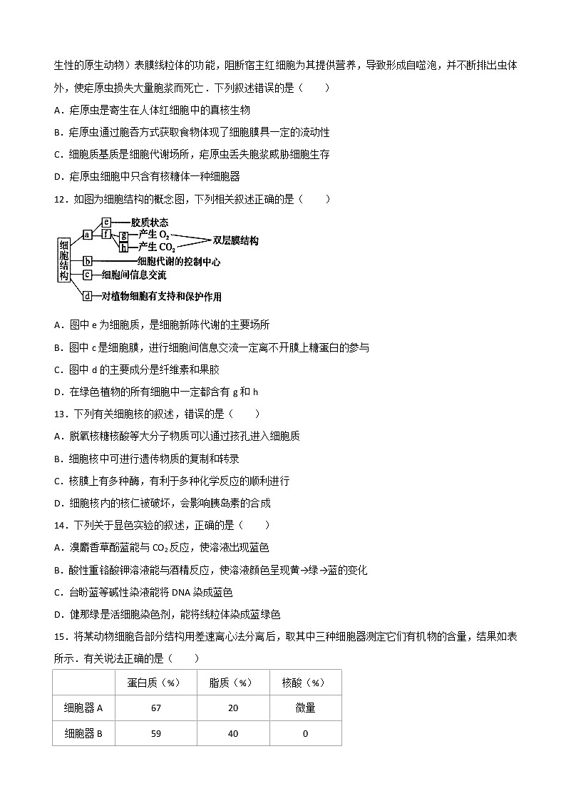 2019届辽宁省沈阳市东北育才学校高三上学期第一次模拟考试生物试题第3页