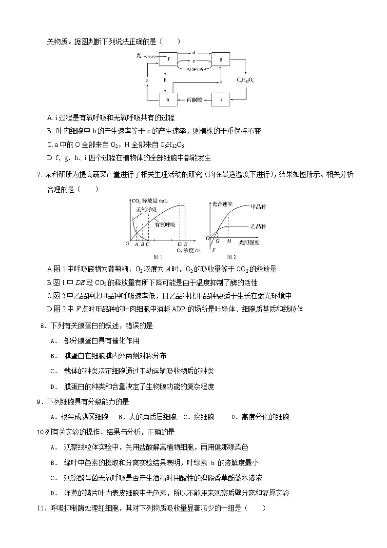 2019届河北省武邑中学高三上学期第二次调研考试生物试题第2页