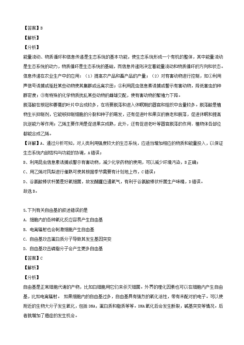 2019届黑龙江省哈尔滨市六中高三三模考试生物试题（解析版）第3页