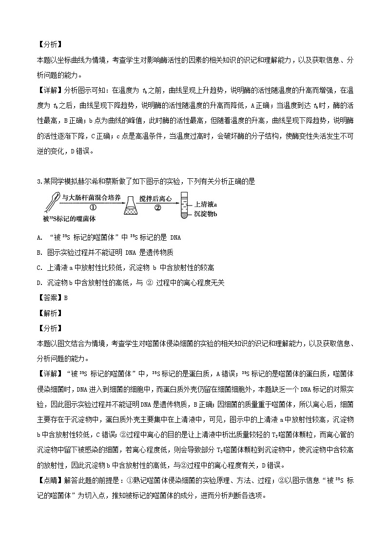 2019届湖北省武汉市武昌区高三下学期5月调研考试理科综合生物试题（解析版）02
