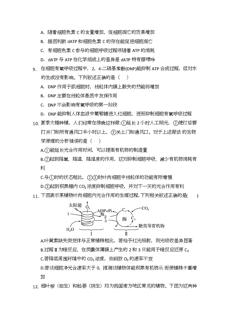 陕西省西安中学2020届高三上学期第三次月考生物试题03