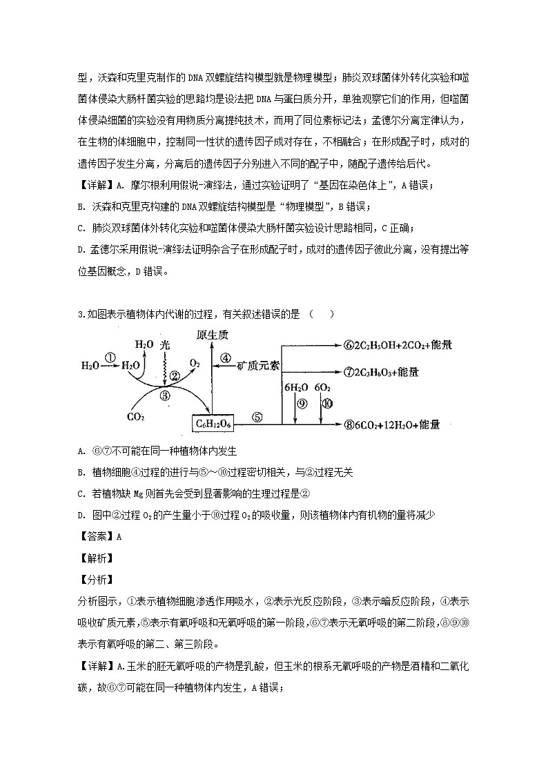 江西省抚州市临川二中2020届高三上学期第一次月考理综生物试题第2页
