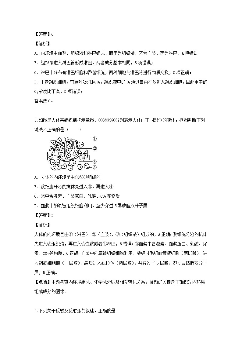 江西省宜春市奉新县一中2020届高三上学期月考生物试题02