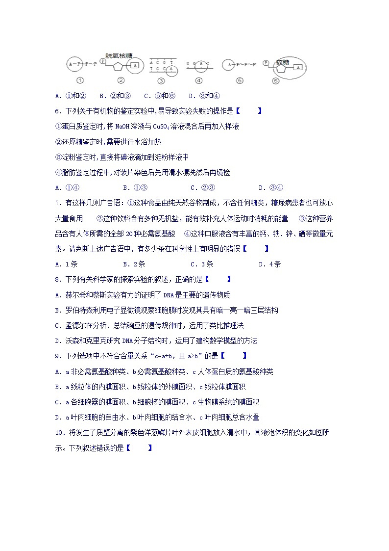 福建省泉州第十六中学2020届高三上学期期中考试生物试题02