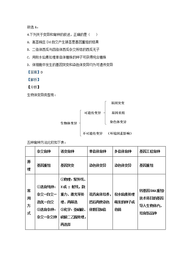 广西北海市2020届高三第一次模拟生物试题第3页