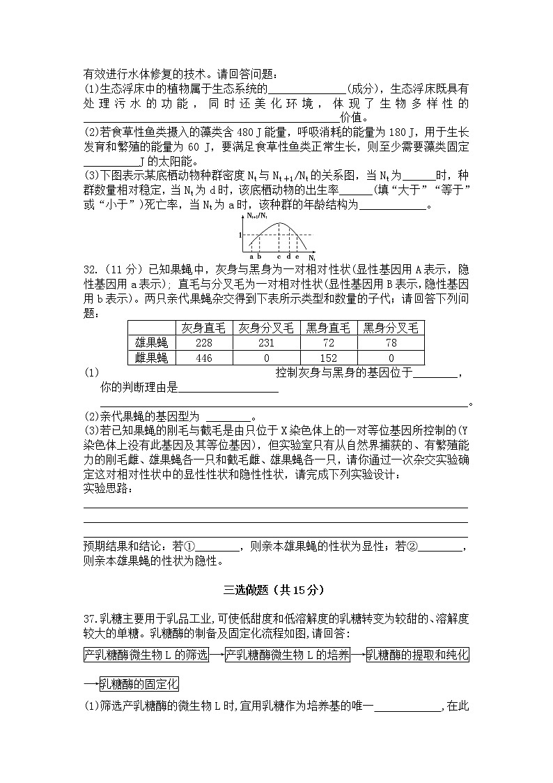 贵州省贵阳清镇一中2020届高三生物模拟训练2第3页