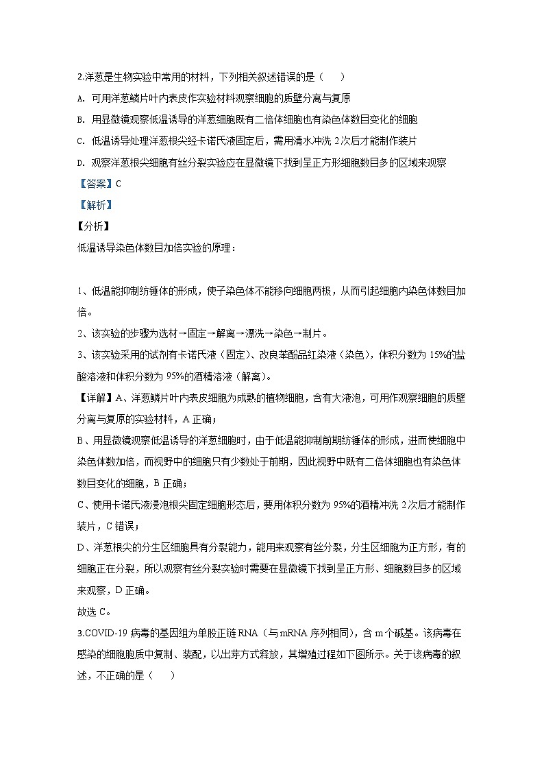 内蒙古赤峰市2020届高三4月模拟生物试题第2页