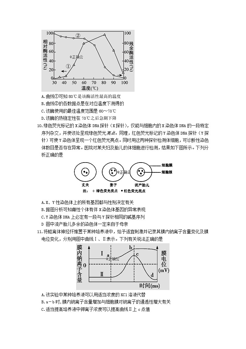 山东2020届高三招生模拟考试生物试卷第3页