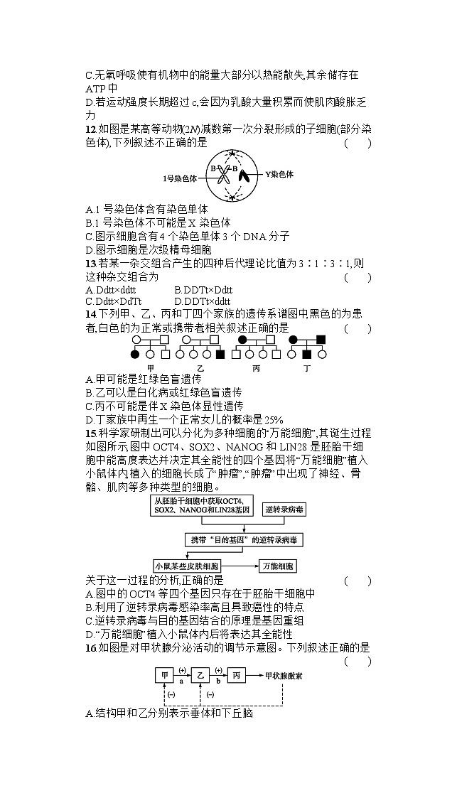 2020年广东省普通高中学业水平测试生物模拟测试卷（六）03