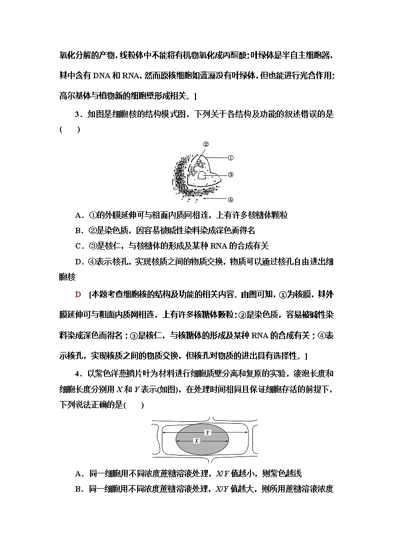 2020年普通高等学校招生统一考试生物模拟卷302