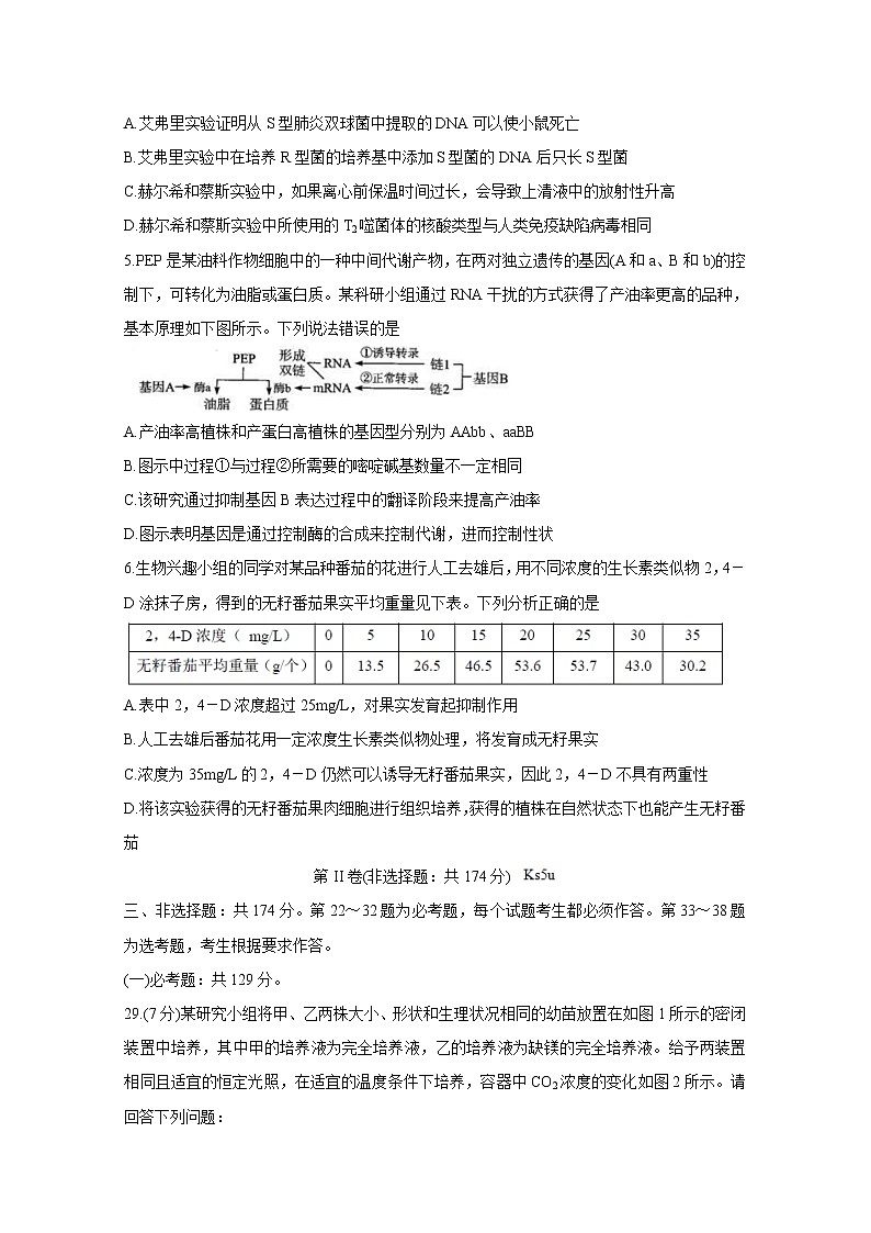 福建省漳州市2020届高三高考适应性测试 生物第2页