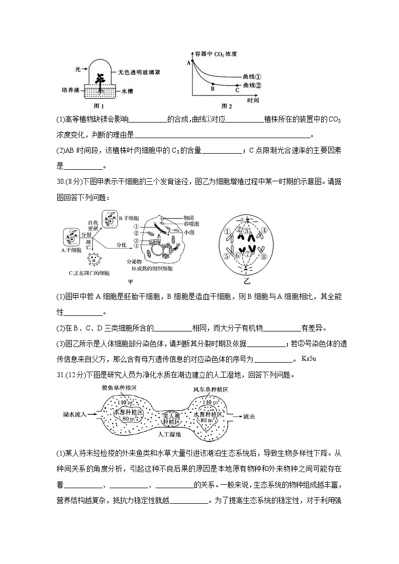 福建省漳州市2020届高三高考适应性测试 生物第3页