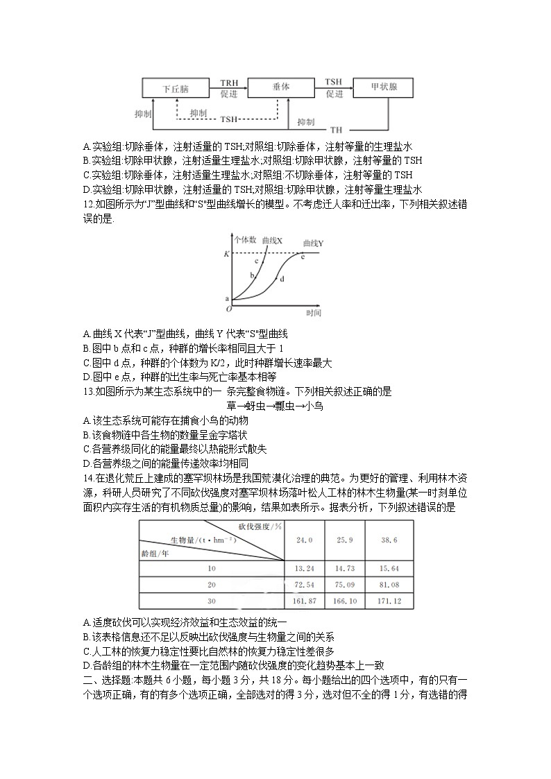 山东省青岛实验高中2020届高三下学期3月一轮复习摸底考试生物试题第3页