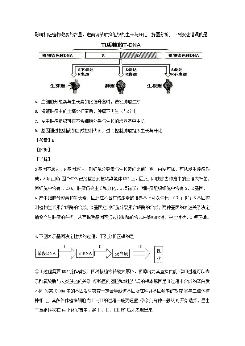 山西省太原市五中2020届高三上学期阶段性检测生物试题02