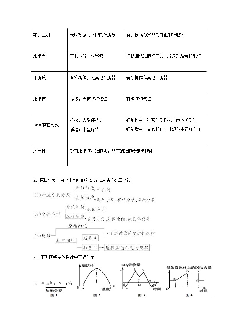 甘肃省武威市六中2020届高三下学期第三次诊断生物试题02