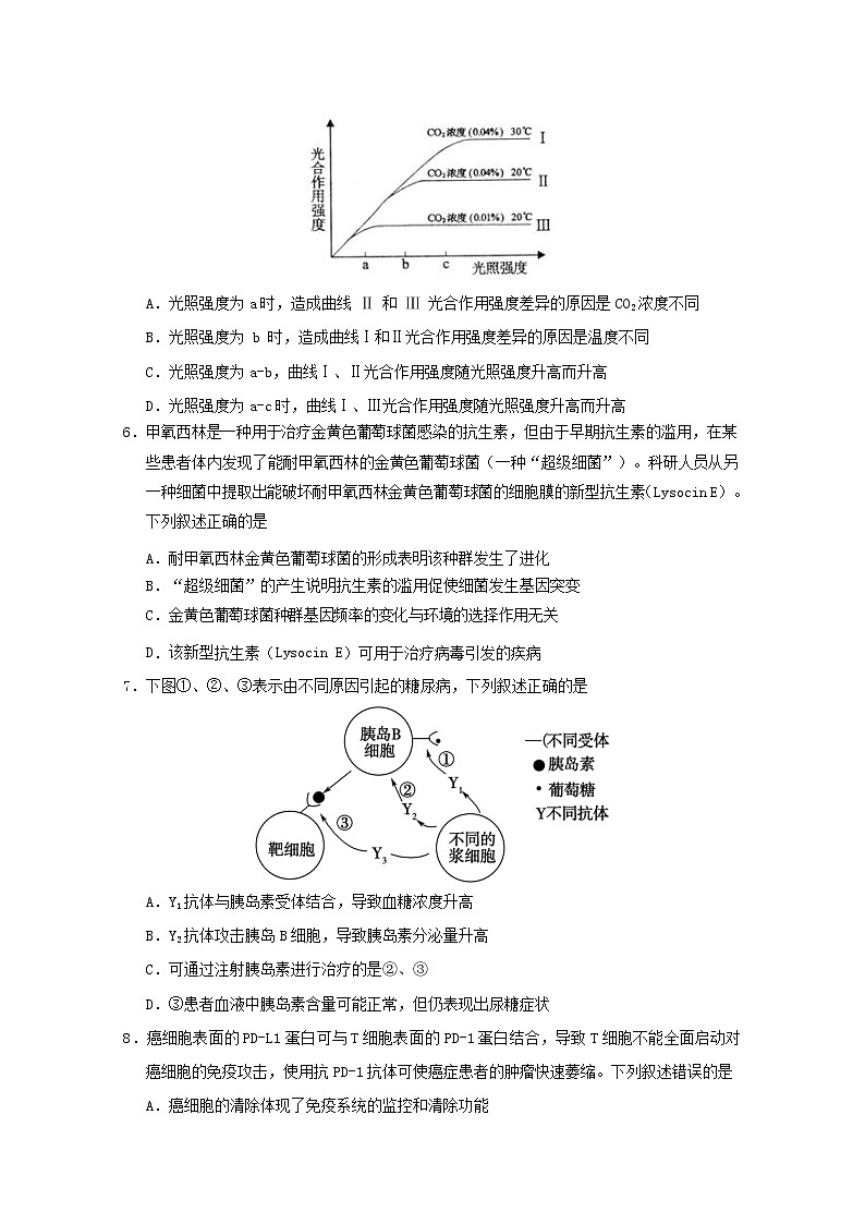 广东省揭阳市2020届高三下学期线上教学摸底测试生物（理）试题02