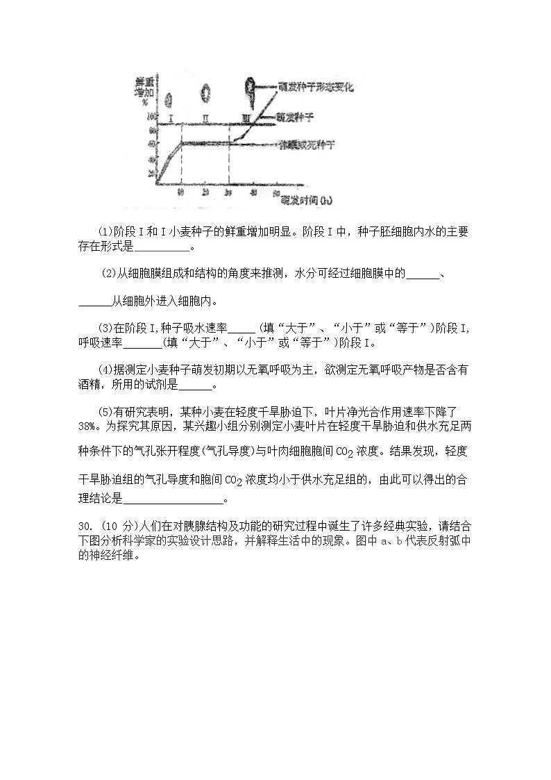 黑龙江省哈尔滨市第三中学2020届高三下学期第一次调研考试生物试题03