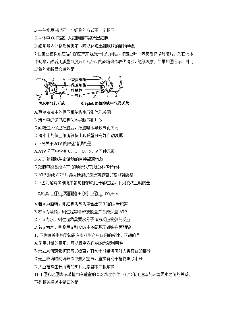 【生物】江西省抚州市南城二中2019-2020学年高二下学期自强班阶段性测试二试题02