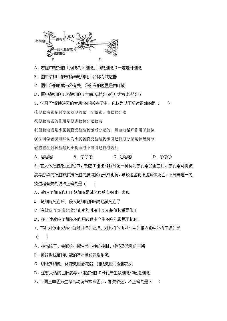 【生物】吉林省长春市第二中学2019-2020学年高二下学期第6次周测试题02