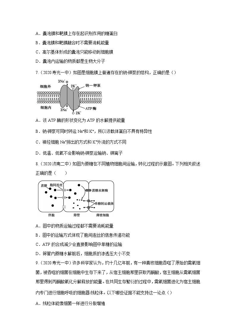 【生物】山东省济南鱼台一中2019-2020学年高二5月开学考试试题第2页