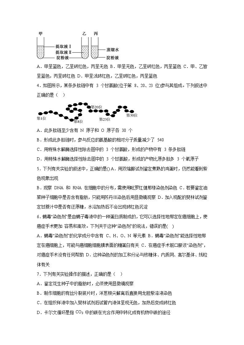 【生物】山东省平邑县第一中学2019-2020学年高二实验部下学期第六次周末强化限时训练试题02