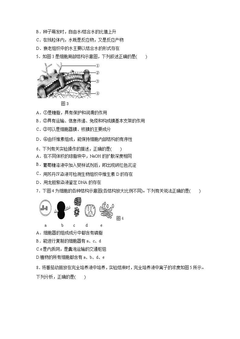 【生物】山东省济南莱芜市第一中学2019-2020学年高二下学期第一次质量检测试题02