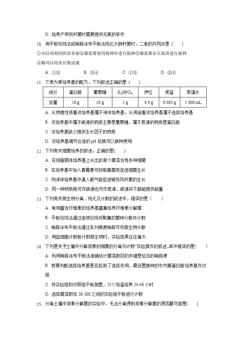 【生物】四川省绵阳南山中学实验学校2019-2020学年高二下学期开学考试试题03