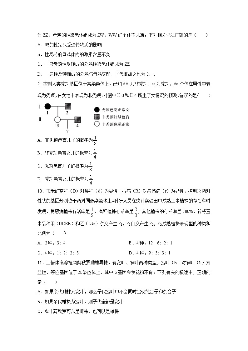 【生物】河南省洛阳第一高级中学2019-2020学年高二下学期周练（4.25）试题（解析版）03