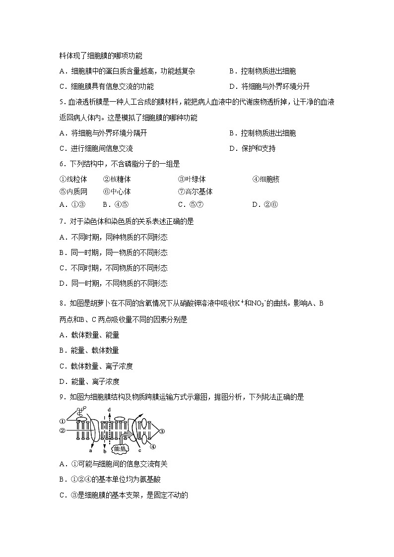 【生物】湖南省衡阳市第一中学等十校2019-2020学年高二5月联考试题第2页