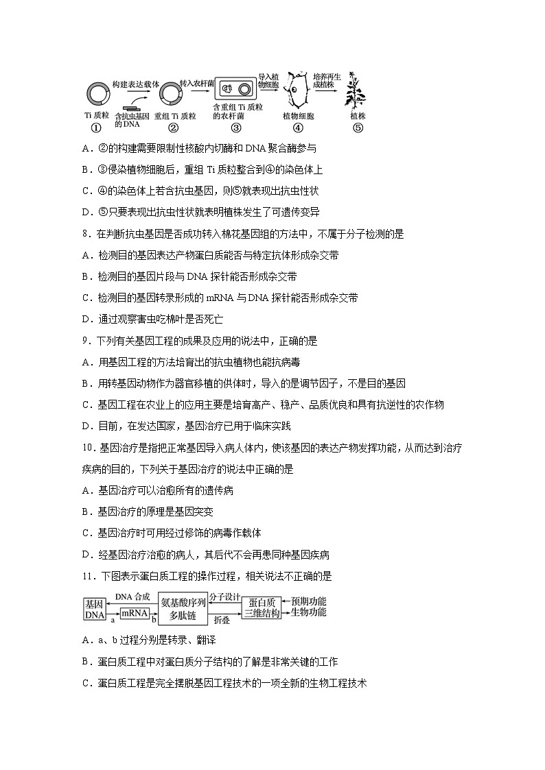 【生物】陕西省西安市一中2019-2020学年高二下学期期中考试试题第3页