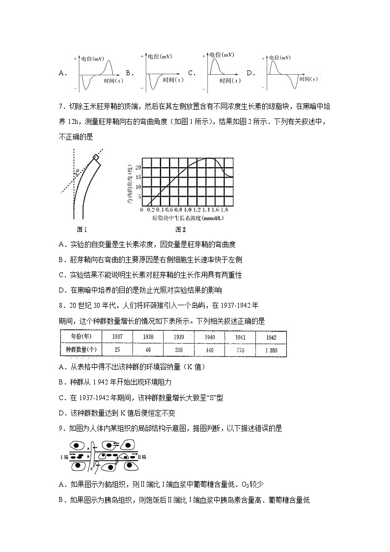【生物】四川省宜宾市叙州区第二中学校2019-2020学年高二下学期期中考试试题03