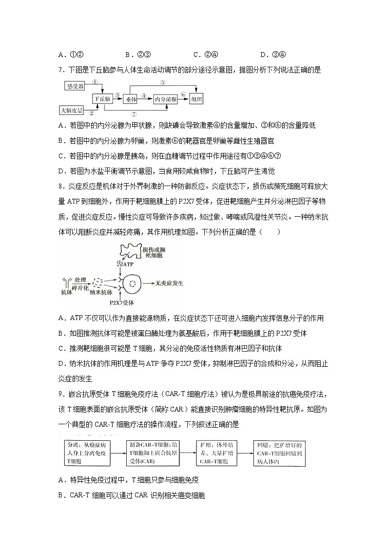 【生物】安徽省池州市东至二中2019-2020学年第二学期高二6月月考 试卷03