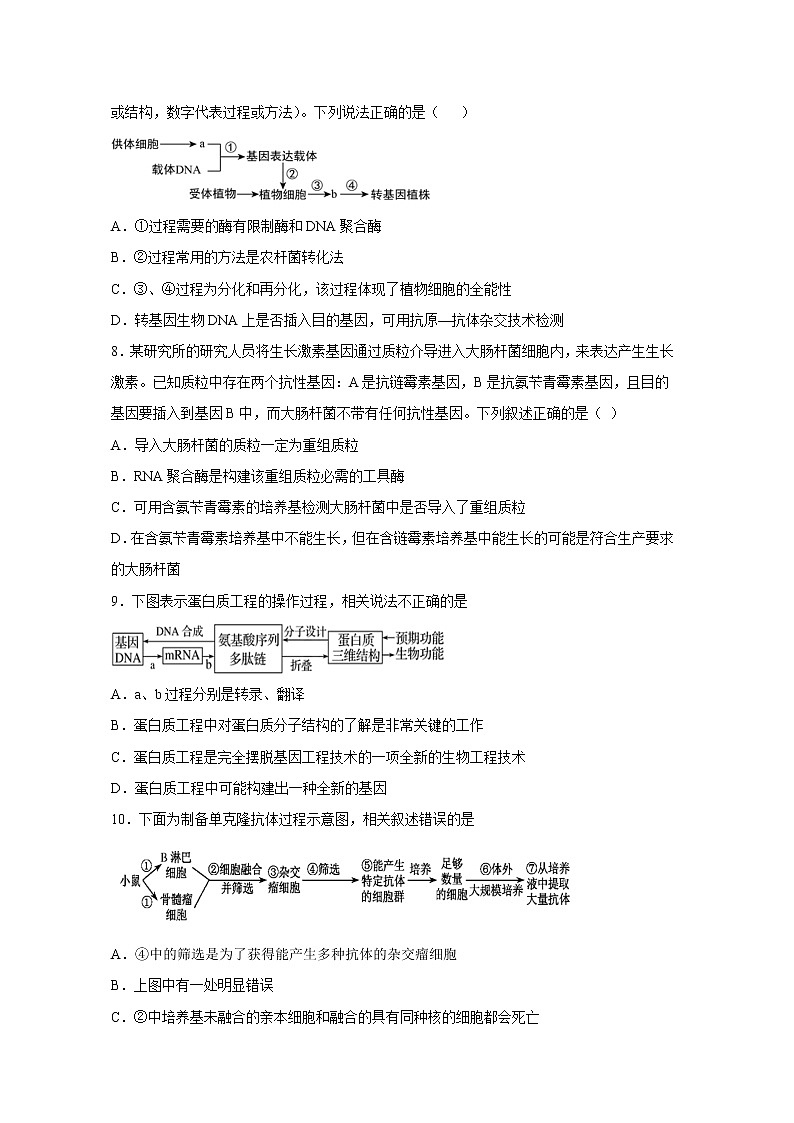 【生物】山东省平邑县第一中学2019-2020学年高二下学期期中考试试题第3页
