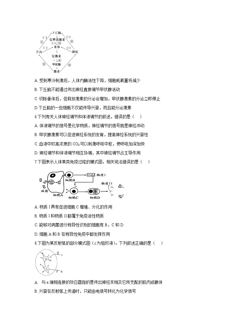 【生物】陕西省渭南市大荔县2019-2020学年高二下学期转段（期末）考试试题02