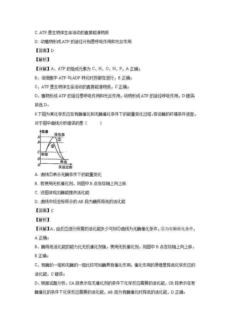 【生物】宁夏吴忠市吴忠中学2019-2020学年高二上学期期末考试试题（解析版）03