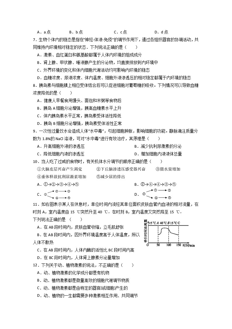 2019-2020学年甘肃省天水一中高二上学期期末考试生物试题 Word版02