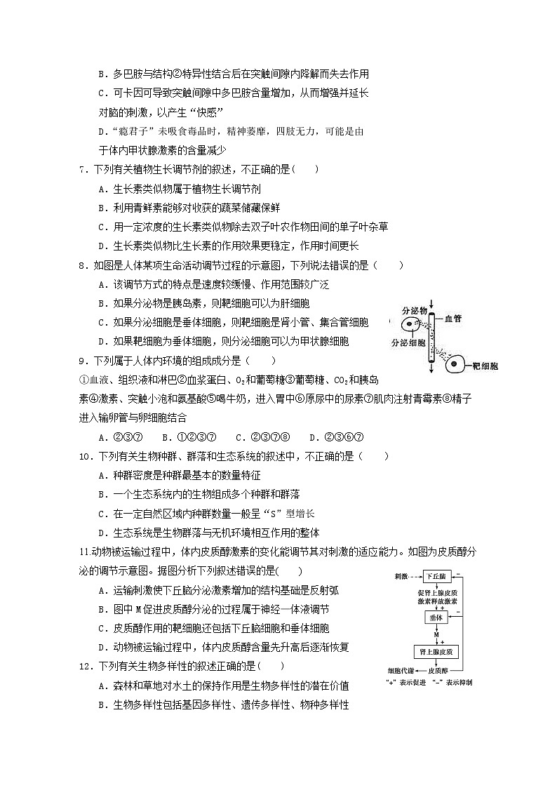 2019-2020学年黑龙江省鹤岗市第一中学高二上学期期末考试生物试题 Word版02