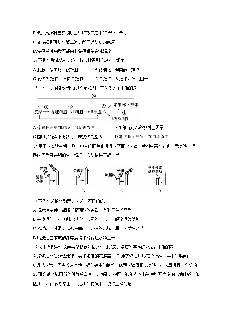 2019-2020学年山西省运城市高二上学期期末调研测试 生物 word版03