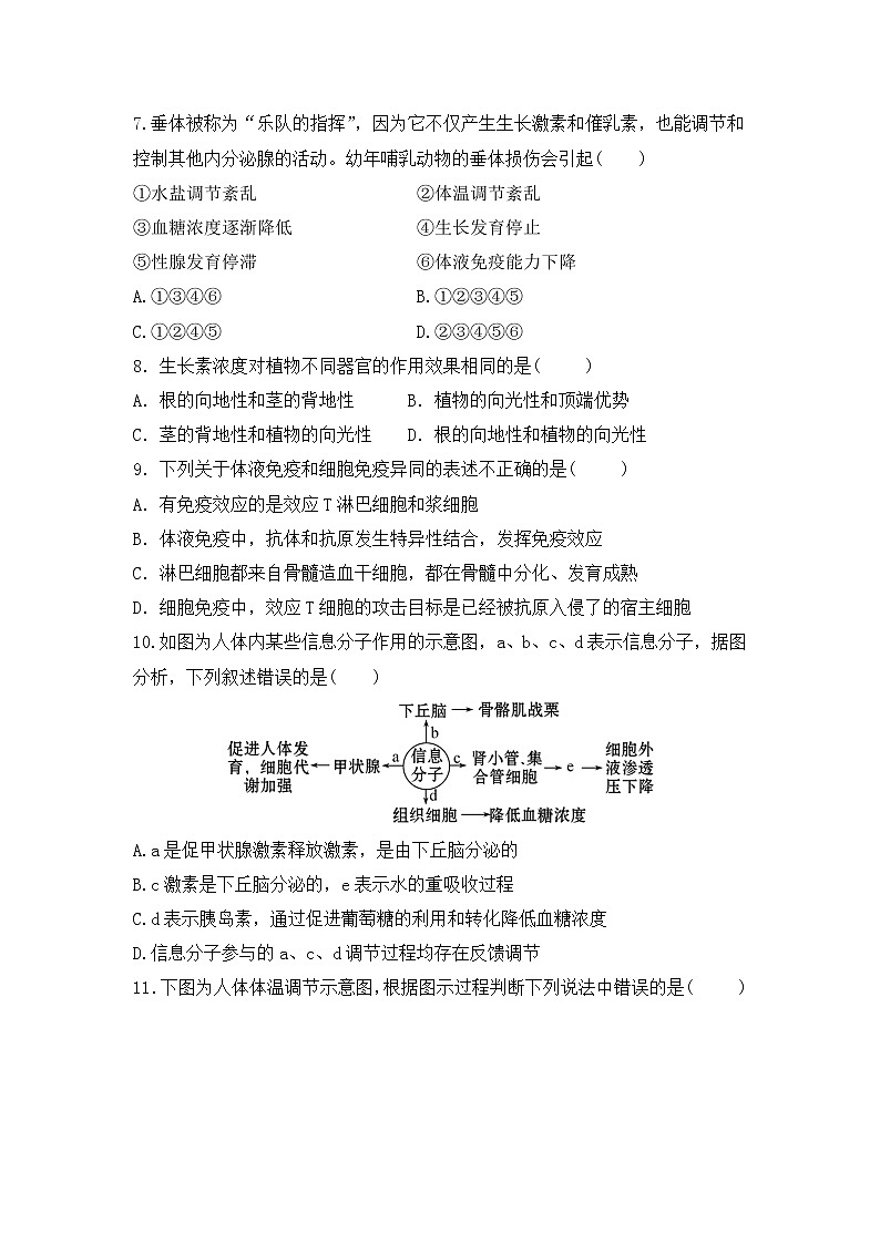2018-2019学年内蒙古集宁一中（西校区）高二上学期期末考试生物试题 Word版03
